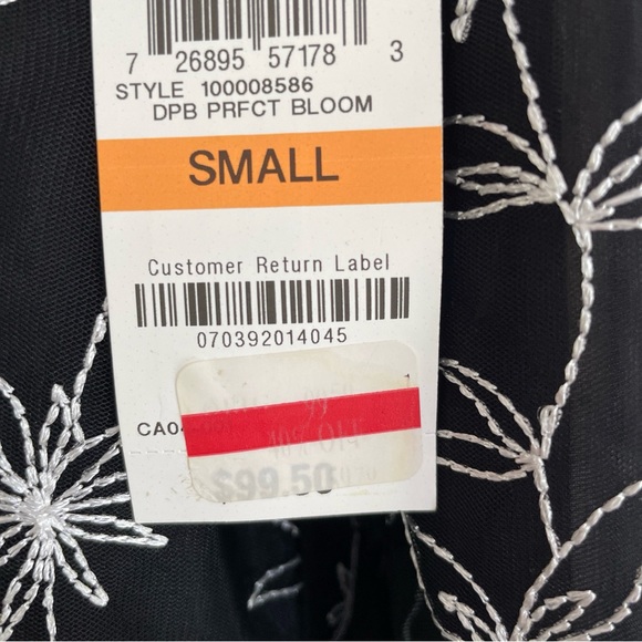 NWT Alfani Pleated Embroidered Side Split Long Sheer kimono - Picture 9 of 16